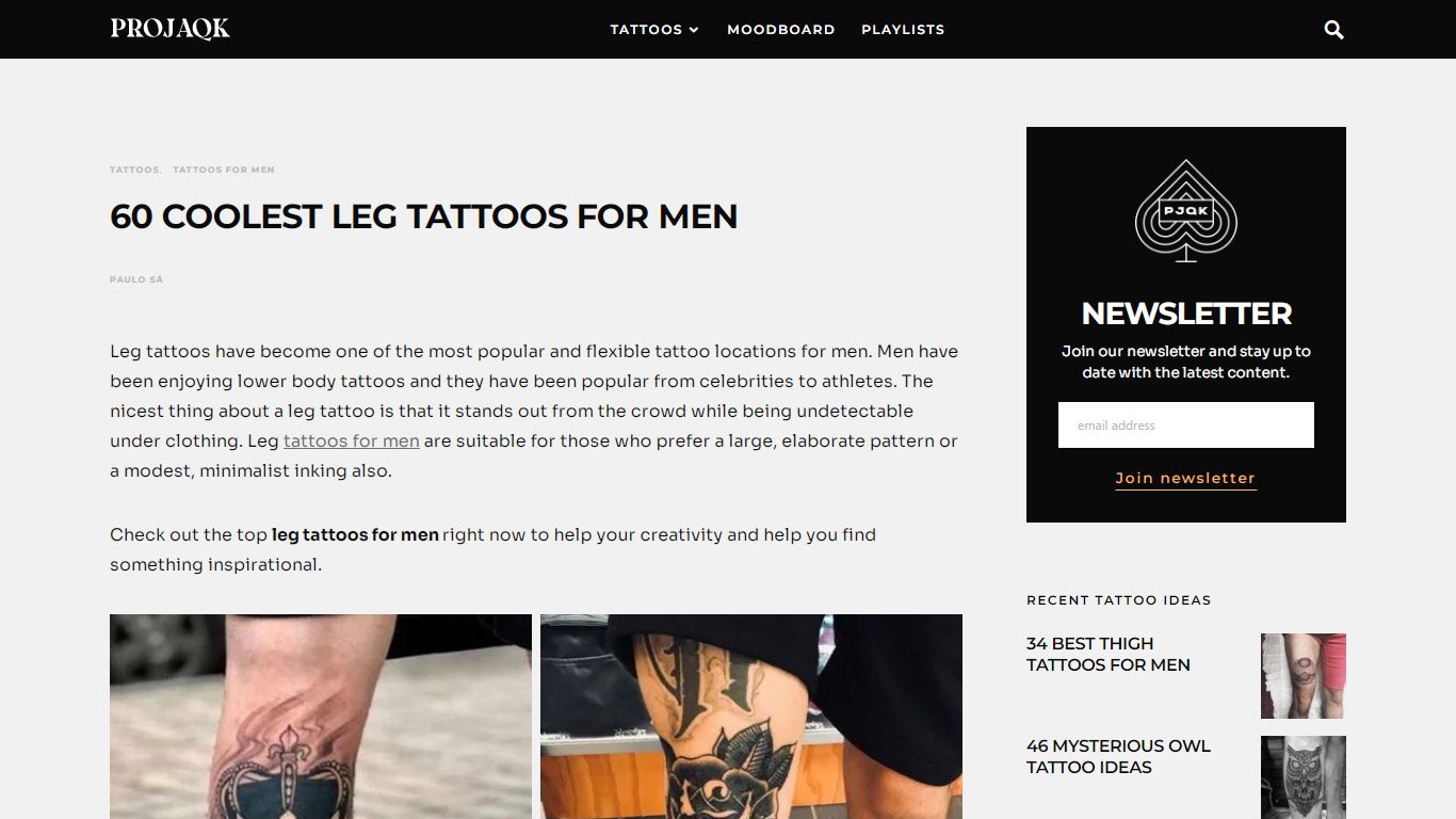 60 Coolest Leg Tattoos for Men (Updated 2022) - PROJAQK