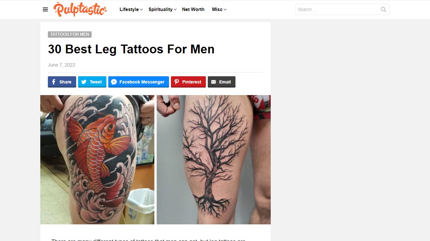 30 Best Leg Tattoos For Men - Pulptastic